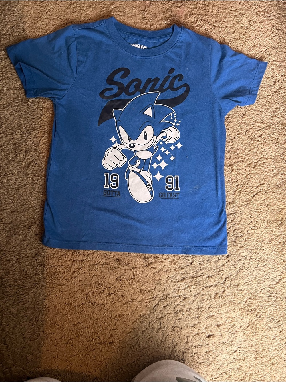 Sonic Graphic Blue Kids Short-Sleeve Tee